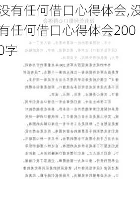 没有任何借口心得体会,没有任何借口心得体会2000字-第1张图片-二喜范文网