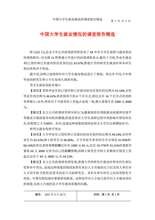 大学生就业调查报告范文,大学生就业调查报告范文3000字-第2张图片-二喜范文网