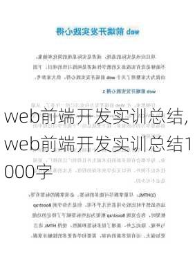 web前端开发实训总结,web前端开发实训总结1000字-第2张图片-二喜范文网