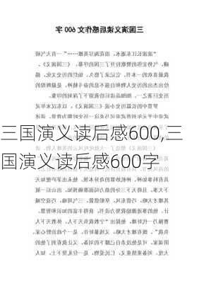 三国演义读后感600,三国演义读后感600字-第2张图片-二喜范文网