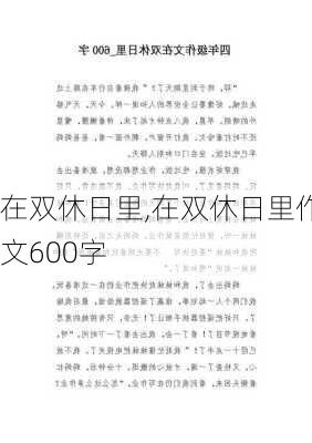 在双休日里,在双休日里作文600字-第1张图片-二喜范文网