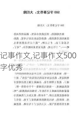 记事作文,记事作文500字优秀-第1张图片-二喜范文网