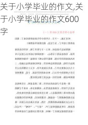 关于小学毕业的作文,关于小学毕业的作文600字-第2张图片-二喜范文网