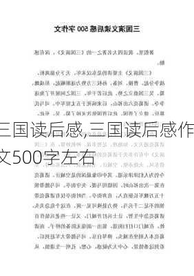 三国读后感,三国读后感作文500字左右-第1张图片-二喜范文网