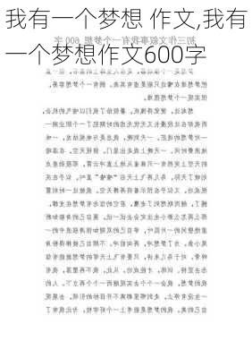 我有一个梦想 作文,我有一个梦想作文600字-第2张图片-二喜范文网