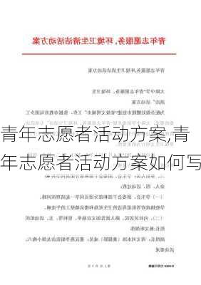 青年志愿者活动方案,青年志愿者活动方案如何写-第3张图片-二喜范文网