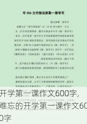 开学第一课作文600字,难忘的开学第一课作文600字-第3张图片-二喜范文网