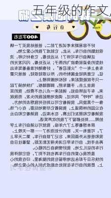 五年级的作文,-第3张图片-二喜范文网