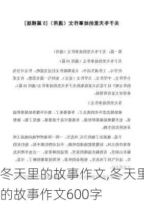 冬天里的故事作文,冬天里的故事作文600字-第2张图片-二喜范文网