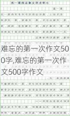 难忘的第一次作文500字,难忘的第一次作文500字作文-第3张图片-二喜范文网