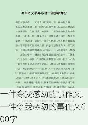 一件令我感动的事作文,一件令我感动的事作文600字-第1张图片-二喜范文网