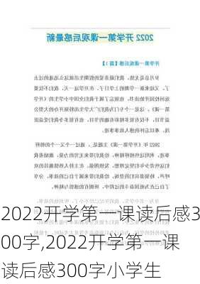 2022开学第一课读后感300字,2022开学第一课读后感300字小学生-第3张图片-二喜范文网