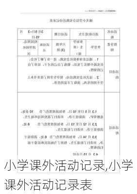 小学课外活动记录,小学课外活动记录表-第2张图片-二喜范文网