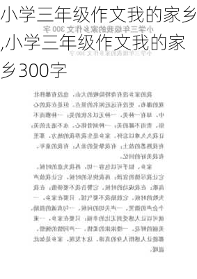 小学三年级作文我的家乡,小学三年级作文我的家乡300字-第2张图片-二喜范文网