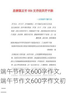 端午节作文600字作文,端午节作文600字作文初二