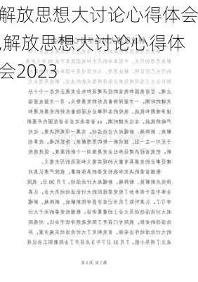 解放思想大讨论心得体会,解放思想大讨论心得体会2023