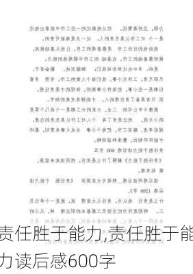 责任胜于能力,责任胜于能力读后感600字-第3张图片-二喜范文网