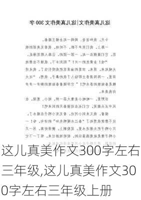 这儿真美作文300字左右三年级,这儿真美作文300字左右三年级上册-第1张图片-二喜范文网