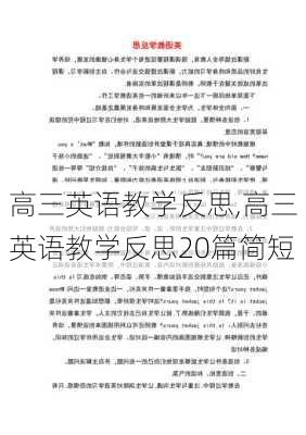 高三英语教学反思,高三英语教学反思20篇简短-第1张图片-二喜范文网