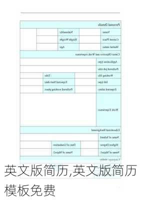 英文版简历,英文版简历模板免费-第2张图片-二喜范文网