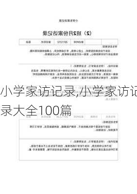 小学家访记录,小学家访记录大全100篇-第2张图片-二喜范文网