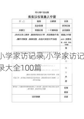 小学家访记录,小学家访记录大全100篇-第3张图片-二喜范文网