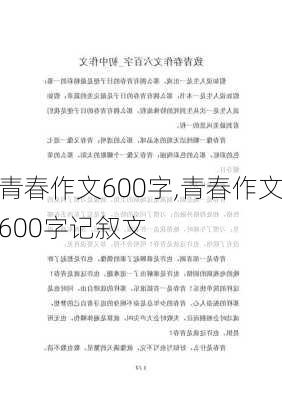 青春作文600字,青春作文600字记叙文-第1张图片-二喜范文网