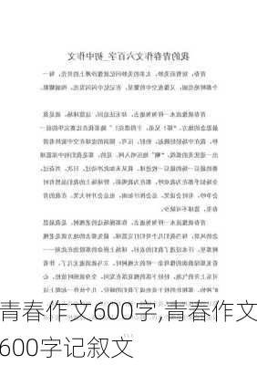 青春作文600字,青春作文600字记叙文-第2张图片-二喜范文网