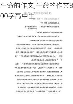 生命的作文,生命的作文800字高中生-第2张图片-二喜范文网