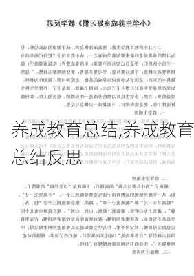 养成教育总结,养成教育总结反思-第2张图片-二喜范文网