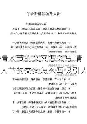 情人节的文案怎么写,情人节的文案怎么写吸引人-第2张图片-二喜范文网