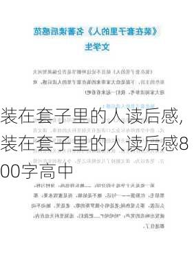 装在套子里的人读后感,装在套子里的人读后感800字高中-第2张图片-二喜范文网