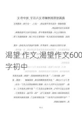 渴望 作文,渴望作文600字初中-第2张图片-二喜范文网