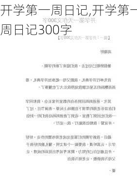 开学第一周日记,开学第一周日记300字-第1张图片-二喜范文网