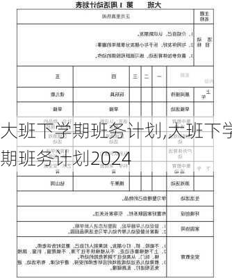 大班下学期班务计划,大班下学期班务计划2024-第2张图片-二喜范文网