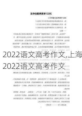 2022语文高考作文,上海2022语文高考作文-第1张图片-二喜范文网