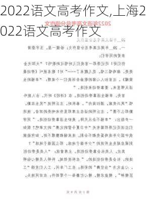 2022语文高考作文,上海2022语文高考作文-第2张图片-二喜范文网