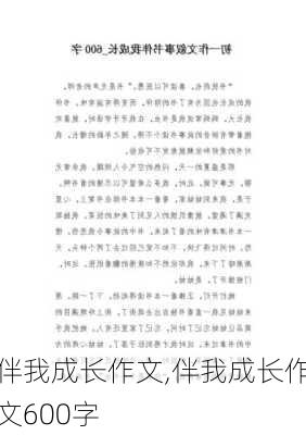 伴我成长作文,伴我成长作文600字-第2张图片-二喜范文网