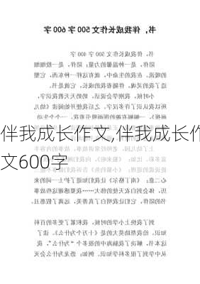 伴我成长作文,伴我成长作文600字-第3张图片-二喜范文网