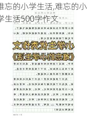 难忘的小学生活,难忘的小学生活500字作文