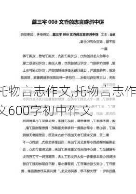 托物言志作文,托物言志作文600字初中作文-第2张图片-二喜范文网