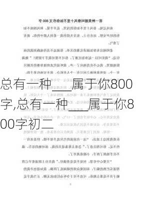 总有一种___属于你800字,总有一种___属于你800字初二-第2张图片-二喜范文网