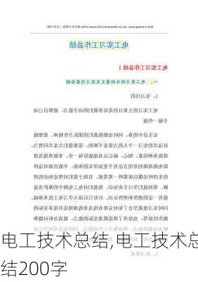 电工技术总结,电工技术总结200字-第1张图片-二喜范文网