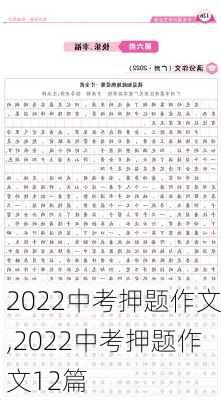 2022中考押题作文,2022中考押题作文12篇-第1张图片-二喜范文网