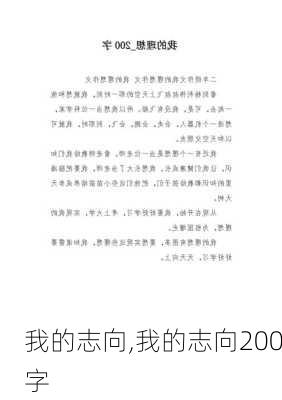 我的志向,我的志向200字-第3张图片-二喜范文网