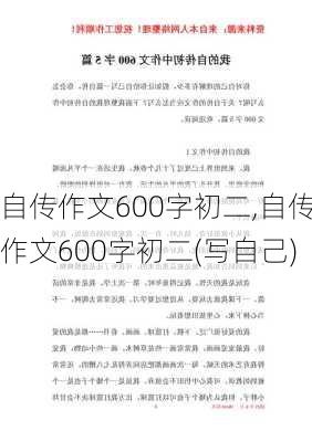 自传作文600字初二,自传作文600字初二(写自己)-第2张图片-二喜范文网