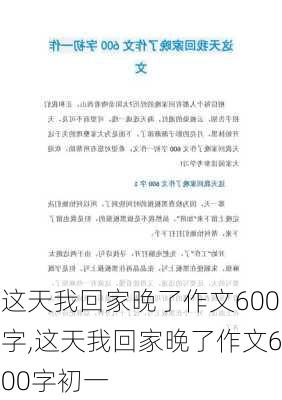 这天我回家晚了作文600字,这天我回家晚了作文600字初一-第2张图片-二喜范文网