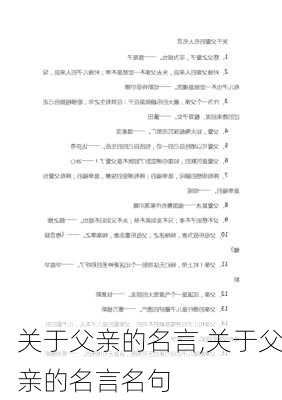 关于父亲的名言,关于父亲的名言名句-第2张图片-二喜范文网