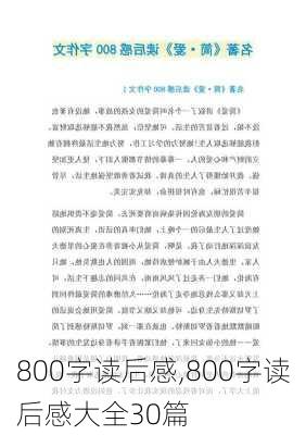 800字读后感,800字读后感大全30篇-第2张图片-二喜范文网