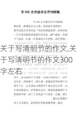 关于写清明节的作文,关于写清明节的作文300字左右-第2张图片-二喜范文网